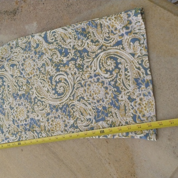 blue paisley palazzo summer casual elastic waist pants extra large beachy - Picture 6 of 6